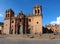 View of the Catedral of Cuzco or Catedral Basílica de la Virgen de la Asunción, Plaza de Armas Cuzco Peru.