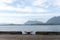 View of Catface range from Tofino pier deck