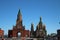 View of the Cathedral of the Annunciation of the Blessed Virgin and the Savior Tower in the city of Yoshkar-Ola