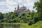 View of the Cathedral of Boris and Gleb on a sunny July day. Boris and Gleb man`s monastery. Torzhok, Russia