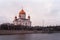 View of Cathedral of Christ the Saviour in the early spring, Mos