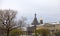 View of the cathedral The Church of the Savior on spilled blood from Field of Mars. (St. Petersburg, Russia)