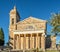 View at the Cathedral of Holy Savior in Montalcino, Italy