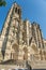 View at the Cathedral of Saint Etienne in the streets of Bourges in France