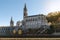 View of the cathedral-sanctuary of Lourdes France