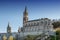 View of the cathedral-sanctuary of Lourdes France