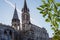 View of the cathedral-sanctuary of Lourdes France