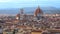 A view of the Cathedral Santa Maria del Fiore in the early evening time lapse. Florence, Italy