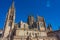 View of the cathedral in Spanish town Burgos