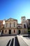 View of the Catholic Cathedral in the historic center of the city of Corfu