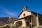 View of Catholic chapel and Teide peak, Tenerife, Canary Islands