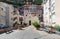 View of Catholic church in Gibraltar. Our Lady of Sorrows Church, located in the old fishing village at Catalan Bay La Caleta. B