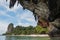 View from the cave : Ao Phra Nang Bay, Railay Beach, Hat Tham Phra Nang Beach, Krabi,Thailand