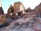 View of the caves of the house of the ancient city in the Jordanian capital Petra