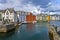 View on center of Alesund city, Norway