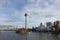 View of the center of Dusseldorf and the TV tower, Germany