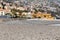 View of the center of Funchal from the city beach on a summer day.