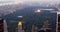 View of Central park with a musical concert in New York City