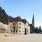 View of the central square of the city of Vaduz, Liechtenstein.