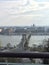 View of the Chain Bridge crossing the River Danube in Budapest, Hungary