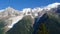 View of Chamonix Glacier of bossons in Mont-blanc in France one Day in Summer