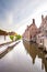 View of channels in Bruges, Belgium