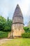 View at the Chapel Lanternes Des Morts near Cathedral of Saint Sacerdos in Sarlat la Caneda ,France