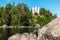 view of the Chapel Ludwigsburg on the Isle of the dead in Vyborg