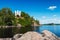 view of the Chapel Ludwigsburg on the Isle of the dead in Vyborg