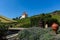 View of the Chapel of St Claire and the vineyard