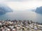 View from the Chapfenberg hill on the subalpine settlement of Weesen and Lake Walen or Lake Walenstadt / Walensee - Switzerland