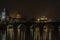 View for Charles bridge in night Prague