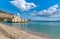 View of Charleston, the Mondello beach establishment on the sea in Palermo, Sicily.