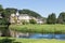 View at Chassepierre, picturesque village in Belgian Ardennes at river Semois