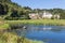 View at Chassepierre, picturesque village in Belgian Ardennes at river Semois