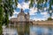 View at the chateau Sully sur Loire across moat