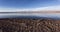 A view of Chaxa saltflat at sunset