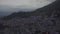 View of Chefchaouen at sunset. Town on the hillside in northwest Morocco.