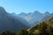 View from Cheget Mountain. Mountains in the snow