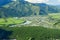 View of Chemal village from mountain Camel. Altai Republic, Russia