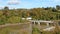 The view from Chepstow Castle showing the surrounding river