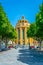 View of Chiesa Monumento Pantheon Dei Caduti church in Syracuse, Sicily, Italy