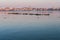 view of chiggia and sottomarina in venice at sunset