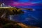 View of the Children\'s Pool at night, in La Jolla, California.