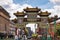 View of the Chinese Arch, Chinatown, Liverpool, England, UK on July 14, 2021