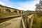 A view of the Chirk Aqueduct and railway viaduct at Chirk, Wales.