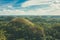 View of the chocolate hills in Bohol, Pilippines