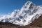 View of Cholatse Peak from route to Cho La Pass, Solu Khumbu, Nepal