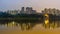 View of Chongqing skyline from Ciqikou Ancient Town during night at Chongqing Yuzhong District , China : 23 October