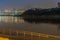 View of Chongqing skyline from Ciqikou Ancient Town during the night at Chongqing Yuzhong District , China : 23 October